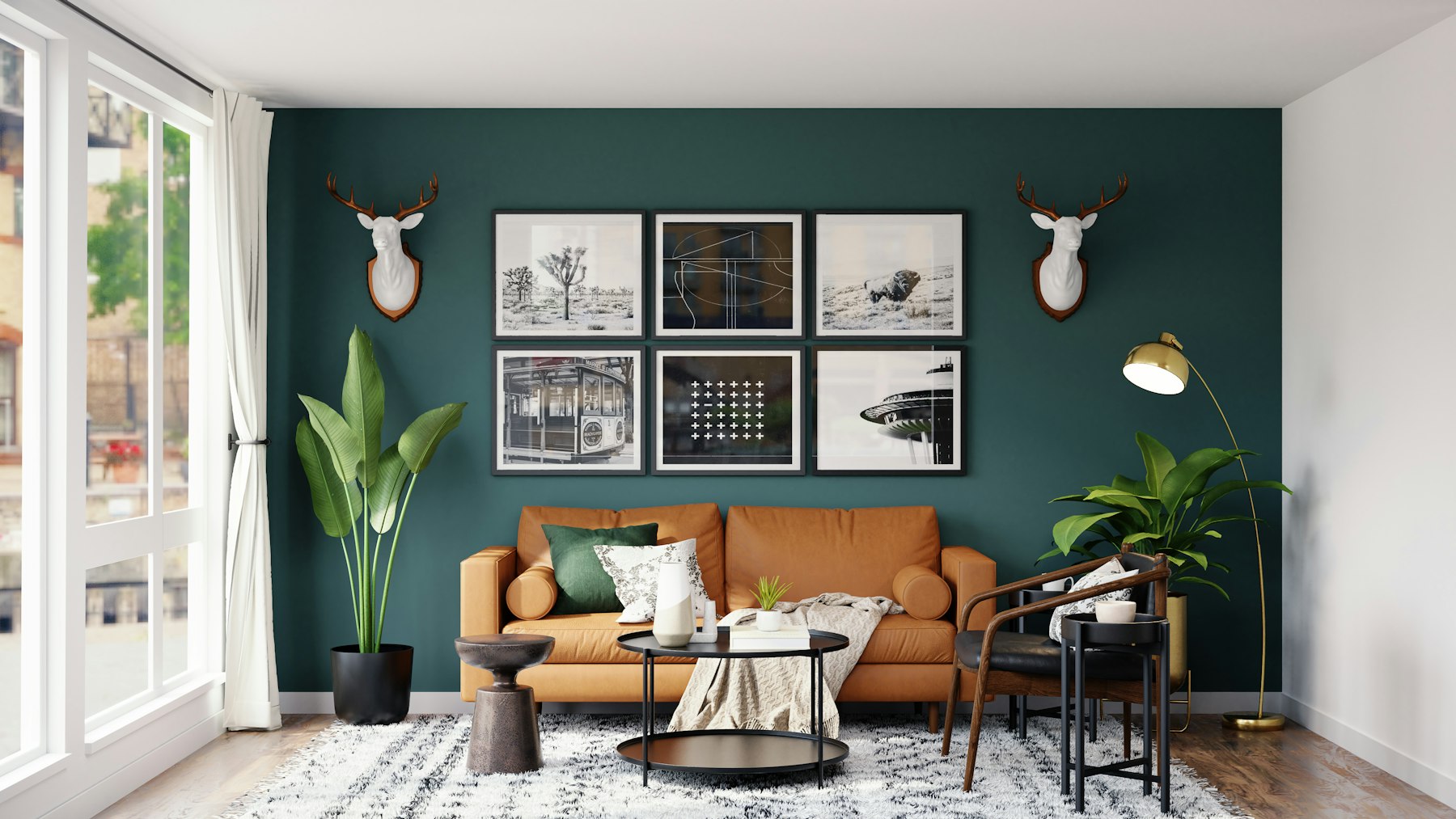 Architectural interior with layered seating
